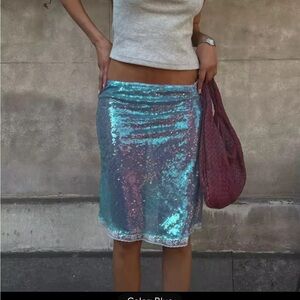 Sequin Blue Skirt
